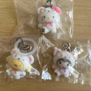 산리오 메지루시 액세서리 후와후와 스노우 키티 폼폼푸딩 쿠로미