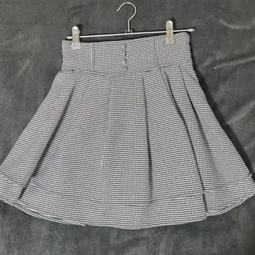 evelyn 더블 플레어 스커트 하운드투스 체크 하운드투스 체크 패턴