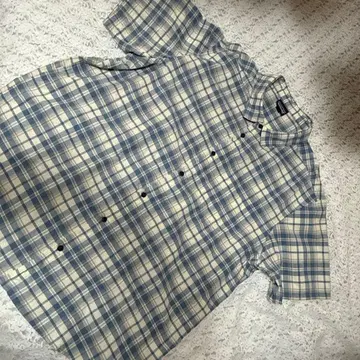 파타고니아 patagonia 체크 와이셔츠 스카이블루 레어 XL