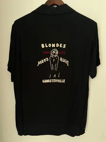 갱스터빌 자수 반팔 셔츠