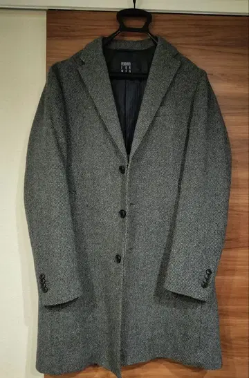 PERSON'S FOR MEN 헤링본 체스터 코트 그레이