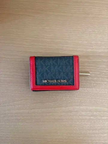 MICHAEL KORS 3단 폴더형 지갑 네이비/레드