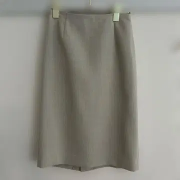 INDIVI 베이지 미디 스커트