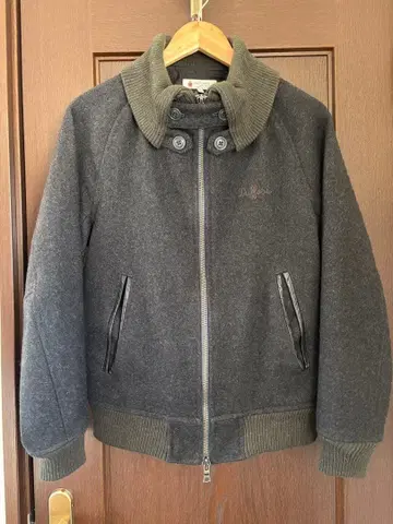 더퍼 다크 그레이 집업 자켓 울 혼방