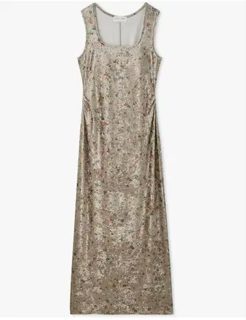 SNIDELHOME 벨로아 프린트 민소매 원피스