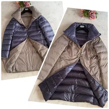 새상품급 헤르노 2way 리버서블 스탠드 카라 다운 코트 바이컬러 42