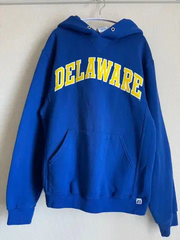 DELAWARE Russell 후드티 블루 미국 빈티지 의류