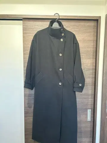 스탠드 칼라 롱 코트