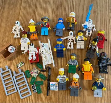 LEGO 정품 미니 피규어 20 해골 치마 마을 사람들 머니 잡화