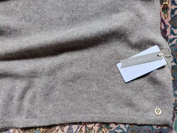 수입 캐시미어 니트 머플러 플라스 베이지