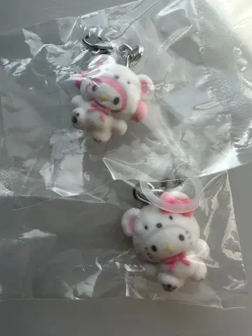 산리오 메지루시 액세서리 복슬복슬 스노우 2종