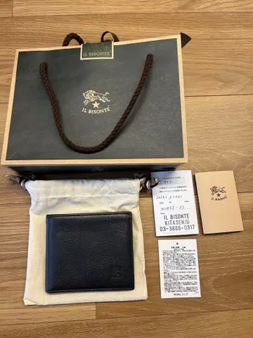 IL BISONTE 접이식 지갑 네이비