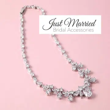 브라이덜 목걸이 Just Married 지르코니아