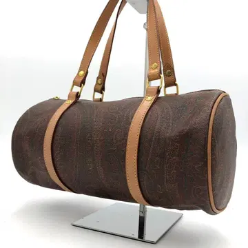 [ 새상품급 ] 에트로 핸드백 페이즐리 무늬 원통형 드럼백 브라운
