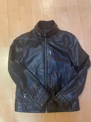 JTP LEATHER 블랙 라이더 자켓