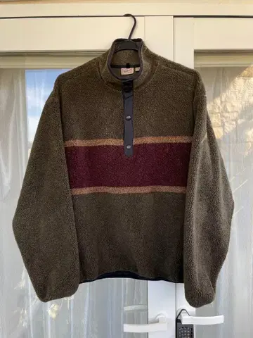 울리치 플리스 자켓 올리브 그린/버건디