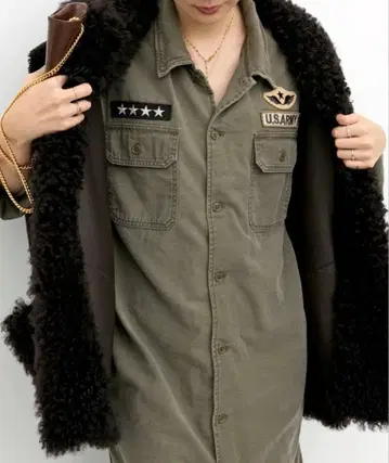 레미 레리프 MILITARY SHIRTS DRESS