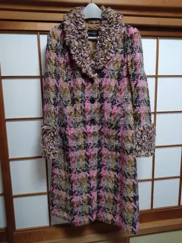 RENA LANGE 트위드 롱 코트