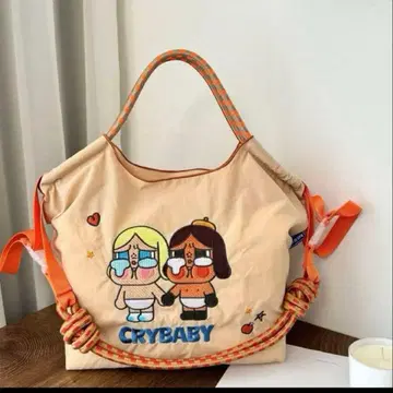 CRYBABY 에코백 베이지 숄더 포함