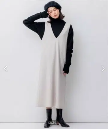 새상품급 23구 울 밀드 저지 오버롤 스커트