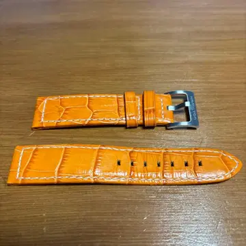 HAMILTON 오렌지 가죽 벨트 H600716113