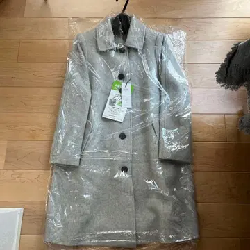 그레이 울 혼방 스텐카라 코트