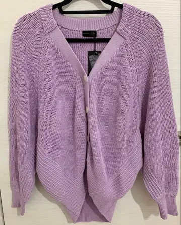 aga 가디건 니트 라벤더 퍼플 택 포함 미사용 새상품