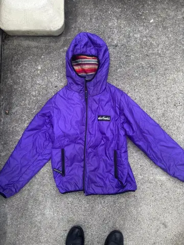 리버서블 다운 자켓 퍼플 스트라이프 와일드 띵스