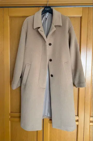 SOEJU, 지로 라무 스탠 칼라 롱 코트, 카멜, M, 현행 모델