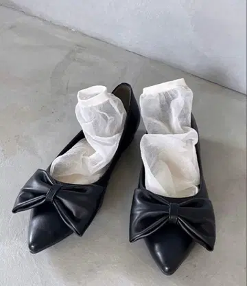 Heather 리본 플랫 펌프스