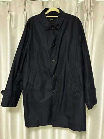 네이비 트렌치코트 스트라이프 안감