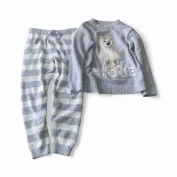 새상품 슈가 피케 긴팔 룸웨어 상하의 셋업 곰 보들보들 방한 성인용