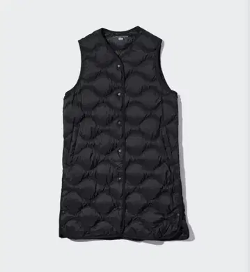 유니클로 완판 M 사이즈 블랙 울트라 라이트 다운 베스트 롱