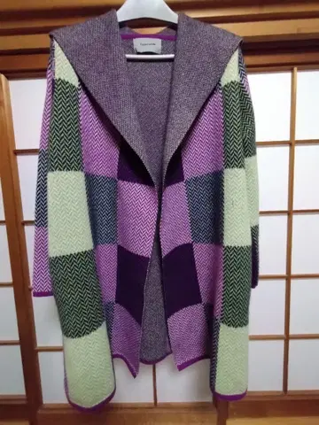 CASHYAGE 후드 부착 캐시미어 코트