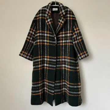 SNIDEL 스나이델 울 체크 체스터 롱 코트