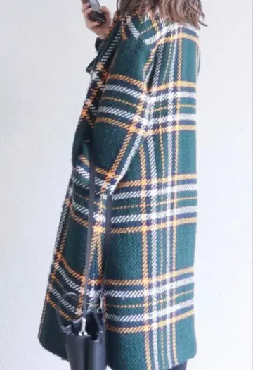 SNIDEL 스나이델 울 체크 체스터 롱 코트