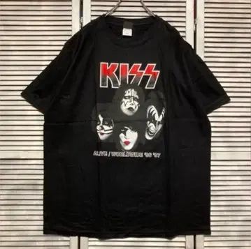 KISS 그래픽 프린트 T셔츠