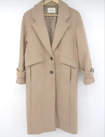[ MOUSSY ] 베이지 체스터 코트 울 혼방