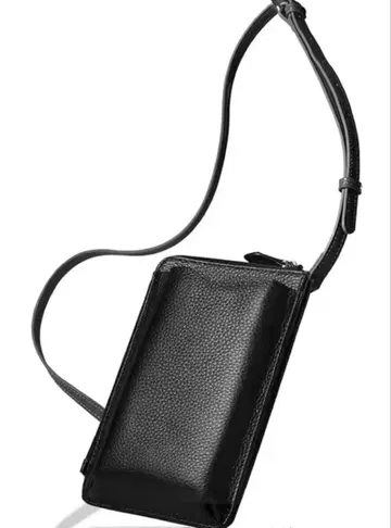 가죽제 블랙 스마트폰 숄더백