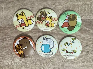 너구리와 여우 도쿄 타워 캔뱃지 세트