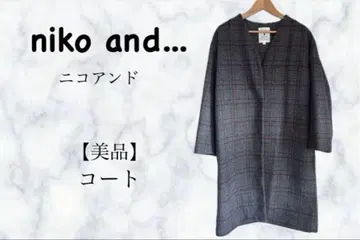 niko and - 체크 무늬 코트 여성용 사이즈 4