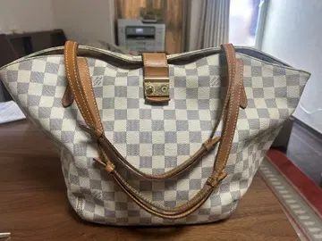 다미에 캔버스 핸드백