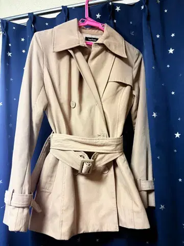 트렌치코트 베이지 여성용 벨트 포함 심플 고급