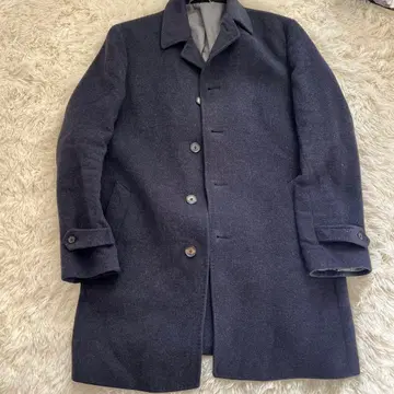 다크 그레이 체스터 코트 울 혼방 수트 컴퍼니