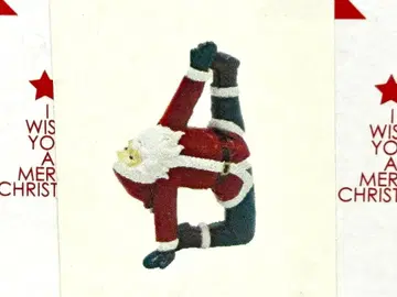 요가 산타 입상 오브제 크리스마스 산타클로스 미니어처 피규어