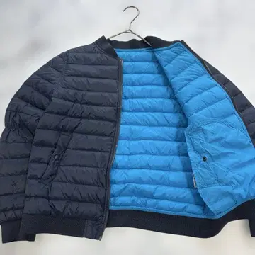 새상품급 쉽스 노카라 다운 자켓 경량 네이비 S
