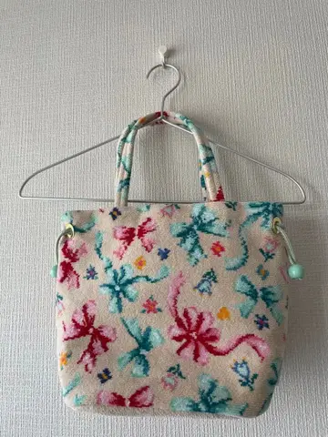 페이 리본 복조리 토트백