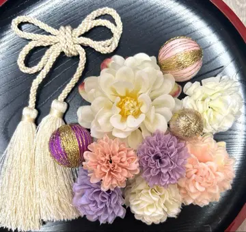 성인식 일본 의류 후리소데 시치고산 머리 장식