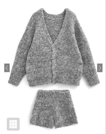 가디건 x 숏팬츠 모헤어 니트 셋업