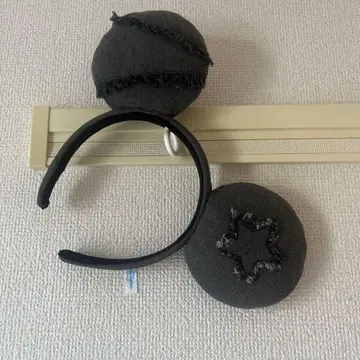 그레이 볼형 귀 머리띠